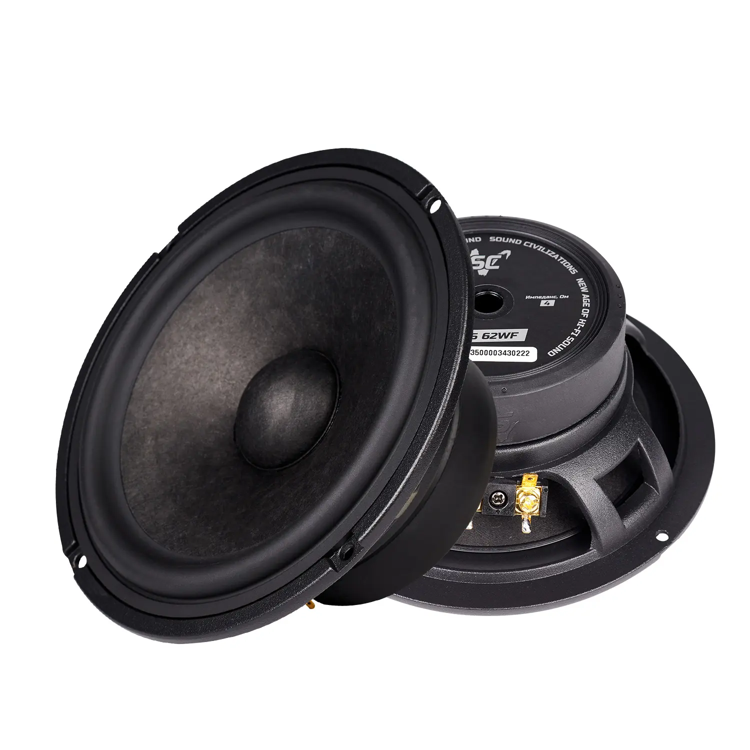 Акустика Мидбас Kicx Sound Civilization MS 62WF. 16.5 см (6.5 дюйм.), Мощность динамиков 75 Вт (номинальная), 150 Вт (максимальная).