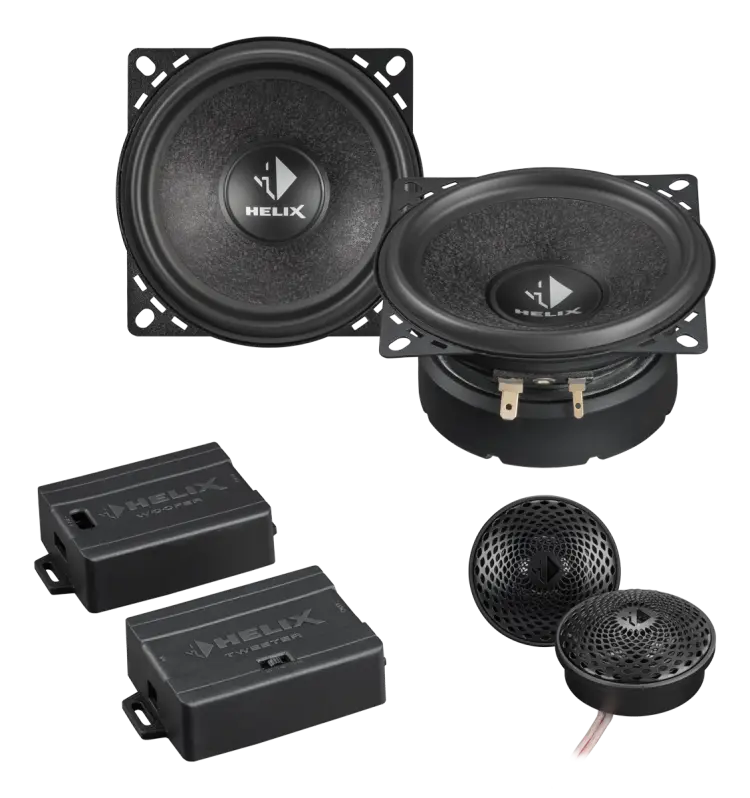 Акустика компонентная Helix S42C. 10 см (4 дюйм.), Мощность динамиков 70 Вт (номинальная), 140 Вт (максимальная).