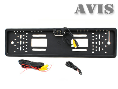Камера переднего вида в рамке номерного знака AVIS AVS388CPR (CCD) с LED подсветкой
