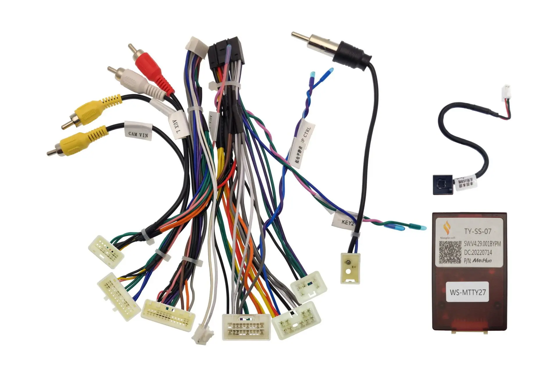 Комплект проводов для установки WM-MT в Toyota 2012+ (основ., ант, мультируль, DUALCAN, CAM, AMP) WS-MTTY27