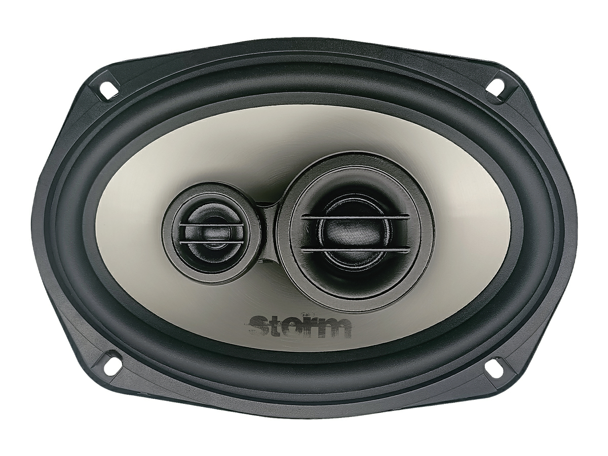 Акустика коаксиальная Aura STORM-69.3. овальный 15x23 см (6x9 дюйм.), Мощность динамиков 161 Вт (номинальная), 321 Вт (максимальная).