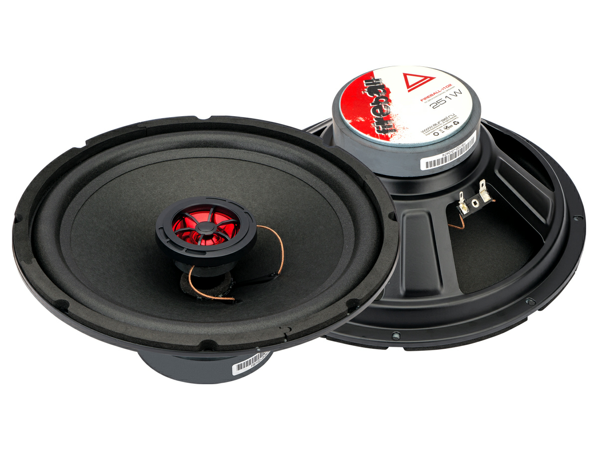 Акустика коаксиальная Aura FIREBALL-i102. 25 см (10 дюйм.), Мощность динамиков 121 Вт (номинальная), 251 Вт (максимальная).
