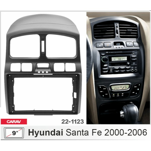 CARAV 22-1123 - Монтажная рамка 9" HYUNDAI Santa Fe 2000-2012