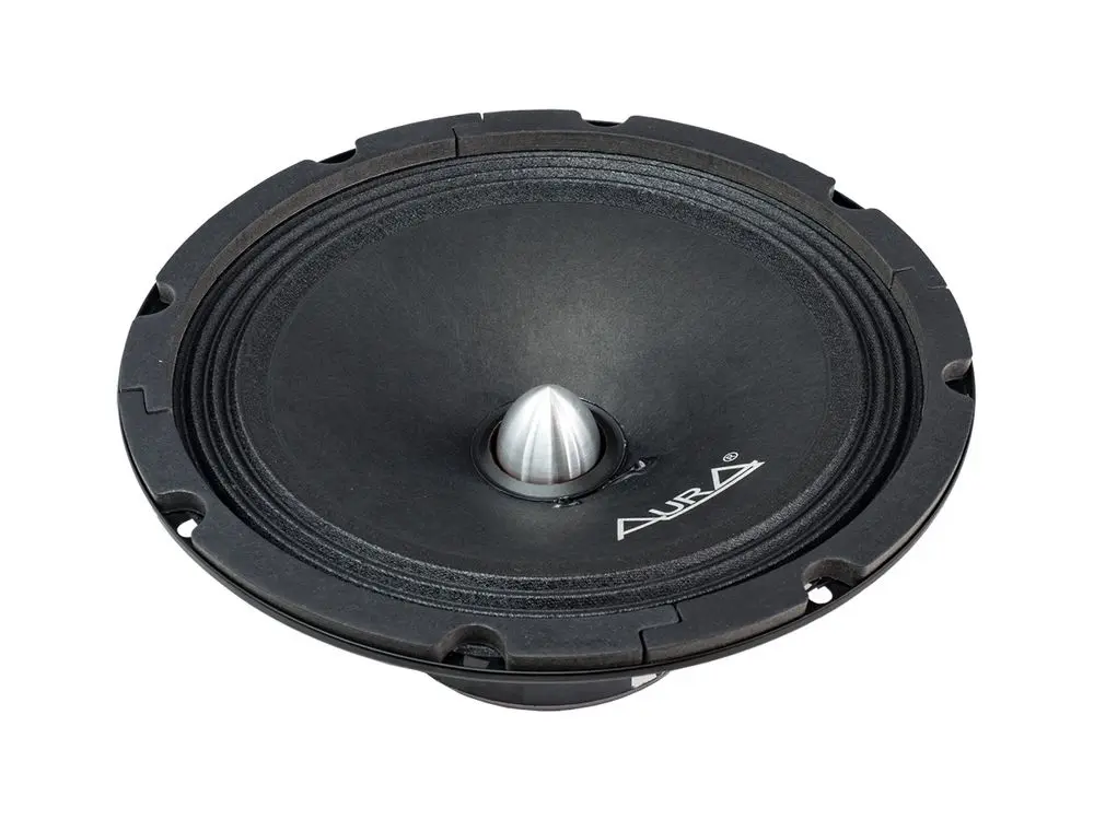 Акустика Среднечастотная АС Aura SM-B808. 20 см (8 дюйм.), Мощность динамиков 201 Вт (номинальная), 351 Вт (максимальная).