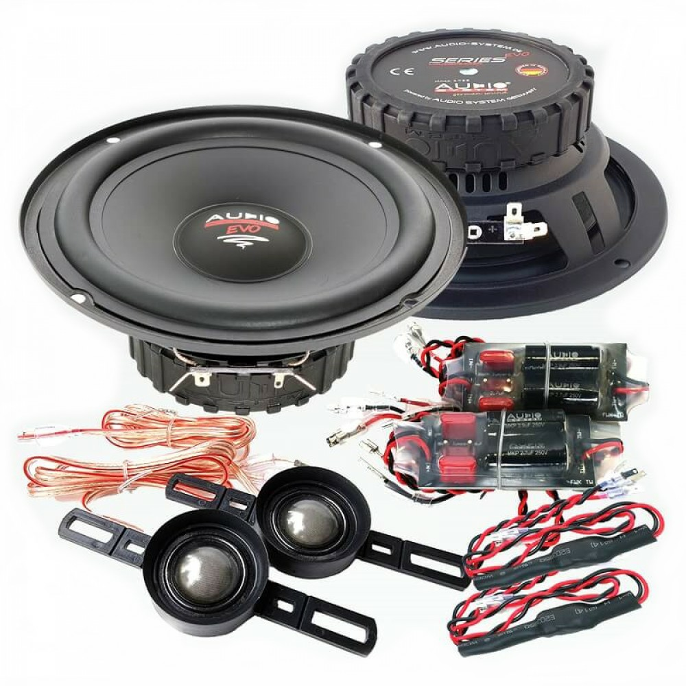 Акустика компонентная Audio System R-Series R165EM EVO 2. 16.5 см (6.5 дюйм.), Мощность динамиков 100 Вт (номинальная), 130 Вт (максимальная).