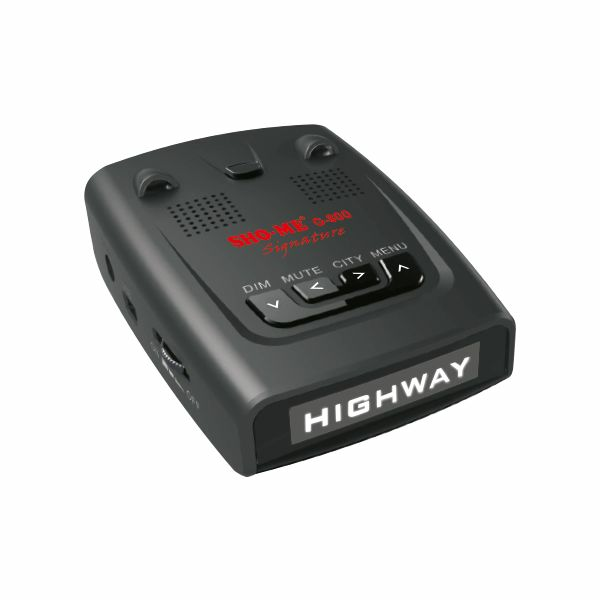 Sho-Me G-800 Signature Сигнатурный радар-детектор SHO-ME G-800 SIGNATURE с GPS модулем
Лучший сигнатурный радар-детектор с GPS модулем идентифицирует все комплексы замера скорости радарной частью устройства и по базе GPS, дает возможность добавлять пользовательские точки и отключать частотные диапазоны по выбору пользователя.
Анализируя сигналы, поступающие в SHO-ME G-800 SIGNATURE посредством определения уникальных характеристик каждого сигнала, радар детектор способен идентифицировать радар по его сигналу и соответственно оповестить пользователя о типе излучаемого сигнала с комплексов СТРЕЛКА, РОБОТ, КОРДОН, КРИС, ИСКРА или КРЕЧЕТ.