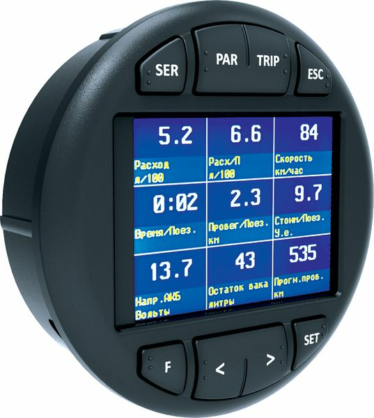 Multitronics CL-590W для катеров и мототехники Multitronics CL-590W предназначен для установки в катера, квадроциклы, дельтапланы и другую мототехнику.
 
Установка
Устанавливается в приборную панель.
 
Защита от брызг
Прозрачный силиконовый чехол защищает экран и кнопки от воздействия воды, снега.
  
Широкие возможности подключения
Работает совместно с любыми подвесными и стационарными инжекторными лодочными моторами: для измерения расхода топлива подключается к топливной форсунке, для измерения скорости подключается к внешнему GPS датчику скорости с импульсным выходом.
Multitronics CL-590W работает со стационарными двигателями, поддерживающими протокол диагностики J1939 и многими другими с возможностью чтения параметров работы двигателя и чтения/сброса кодов неисправностей:
MerCruiser
Volvo Penta
Crusader
Flagship Marine
Ilmor Marine Engines
Indmar
Kodiak Marine
Marine Power
Impulse (90, 115, 135)
и др.


Датчик температуры воды
Работает с датчиком забортной воды, установленным в металлической трубке (подключается вместо штатного датчика температуры воздуха) — опция, комплектуется отдельно.
 
Универсальный измерительный вход
Возможность подключения потенциометра угла наклона двигателя или другого датчика с линейно меняющимся напряжением в диапазоне 0...10 Вольт.
 
Поддержка больших объемов топлива
- Поддерживает работу с внешними датчиками уровня топлива, возможна работа с баками емкостью до 2400 литров.
- Индикация мгновенного расхода топлива до 999л/час/100км.
 
Цветной дисплей
Цветной дисплей 2,4” позволяет без задержек работать при низких температурах (до минус 20 градусов).
 
 
Функционально Multitronics СL-590W соответствует модели Multitronics СL-590 со следующими отличиями:
1). Реализован универсальный измерительный вход: возможно подключение потенциометра угла наклона двигателя или другого датчика с линейно меняющимся напряжением в диапазоне 0...10 Вольт. В качестве универсального измерительного входа используется вход источника «Габариты».
2). Реализован вход для подключения внешнего датчика скорости вместо входа парктроника, функции последнего удалены.
3). Возможность подключения датчика температуры забортной воды (опция). В случае использования датчика температуры забортной воды можно изменить название параметра «Температура воздуха» на «Температура воды»
4). Отсутствуют функции: осциллограф, парктроник, таксометр, доп. параметры, сервисные записи ЭБУ и чтение данных стоп-кадра.
5). Отсутствует режим «Газ / Бензин» и все связанные с режимом функции.
6). Отсутствует возможность сброса накопительных параметров.
 
 
Multitronics CL-590W может быть установлен практически на любой двигатель с системой впрыска топлива.
Для этого подключение прибора производится к бензиновой форсунке двигателя и к датчику скорости. В случае, если штатный датчик скорости отсутствует, возможно подключение к GPS датчику скорости с импульсным выходом (пример датчика).
Кроме того, бортовой компьютер поддерживает большое количество протоколов диагностики автомобилей, что позволяет считывать расширенные параметры работы двигателя и производить чтение и сброс кодов неисправностей блока управления двигателем. Подключение с использованием диагностической линии используется в том случае, когда на водном транспорте или мототехнике установлен двигатель или блок управления двигателем от автомобиля. Список поддерживаемых протоколов указан ниже.
 
Протоколы OBD-2 / EOBD
OBD2Q, OBD2S, OBD2P - ISO 9141 / ISO 14230
CAN - ISO 15765-4 CAN
J1939 - SAE J1939 (грузовые автомобили, катера, мототехника) (LSA 6.2L V8 Supercharged и т.д.)
 
Оригинальные протоколы зарубежных автомобилей
Авео 1, 2 - Chevrolet (Aveo, Lacetti, Rezzo, Lanos), Daewoo Nexia (после 2008 г.в.) - ЭБУ HV240, MR140, Sirius-D4, Sirius-D42
GreatWall - GreatWall Safe, Deer и др. до 2008 г.в. - ЭБУ Bosch
Nissan - Nissan после 2000 года с 16-контактной колодкой диагностики
Рено - Renault Logan, Symbol, Kangoo, Nissan Almera, Lada Largus - ЭБУ Siemens EMS3132
SsYong бен - SsangYong Rexton 2.8 (бензин)
SsYong диз1 - SsangYong Actyon 2.0 (дизель), Kyron 2.0 (дизель), Rexton 2.7 (дизель XDI)
SsYong диз2 - SsangYong Rexton 2.7 (дизель XVT)
CAN Toyota - Toyota 2004... г.в.
Микас 10.3 - Daewoo Sens, Zaz Chance (ЭБУ Микас 7.6; Микас 10.3)
 
Оригинальные протоколы отечественных автомобилей
ВАЗ:
"Январь" - Январь 5.1; Bosch 1.5.4 (N); VS 5.1 Ителма; Январь 7.2 (+)
"Бош М7.0" - Bosch MP7.0
"Бош М7.9.7" - Bosch М7.9.7 (+); М73; подвесные моторы Impulse (90, 115, 135)
"М74" - Итэлма М74; Bosch ME17.9.7; Итэлма М75
"M74CAN" - М74 CAN
"М86" - М86 Итэлма
"Рено" - Siemens EMS3132 (Lada Largus, Nissan Almera)
ГАЗ, УАЗ
"Микас" - Микас 5.4, 7.1, 7.2; СОАТЭ 301, 302, 309; Ителма VS5.6
"Микас 11" - Микас 11; Ителма VS8
"Микас 11Е3" - Микас 11ET; Микас 11CR
"Микас 10.3" - Микас 10.3; Микас 12.3
"EDC16 IVECO" - Bosch EDC16C39 (дизельный двигатель Iveco F1A 2.3)
"М12" - Микас 12 Э9867.3763 001-01 (с двухтопливной системой питания)
ИЖ
"Микас 7.6" - Микас 7.6; Микас 10.3
ZAZ Sens, Chevrolet Aveo, некоторые модели УАЗ, ГАЗ и другие с установленными блоками управления двигателя:
"10/11Корвет" - АБИТ М10/11 Корвет (KWP2000)
 
 
Спецификация
Напряжение питания 9...16 В
Энергонезависимая память
Средний потребляемый ток:
в рабочем режиме	не более 0,35 А
в дежурном режиме не более 0,03 А
Дискретность представления информации (зависит от протокола):
- расход топлива 0,1 литра
- температура 1°С
- обороты вращения двигателя	1...40 об/мин
- напряжение АКБ 0,1 В
- напряжение ДУТ 0,01 В
- скорость 1 км/час
- расстояние 0,1 км
- уровень топлива в баке 1 литр
- расстояние в режиме "пробег до очередного техобслуживания"	1000 км
Рабочая температура окружающего воздуха	-20°С...+45°С
Температура транспортирования и хранения -40°С...+60°С