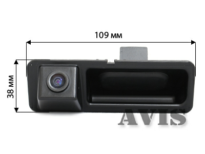 CCD штатная камера заднего вида AVIS AVS321CPR (#009) для BMW 3/5, интегрированная с ручкой багажника