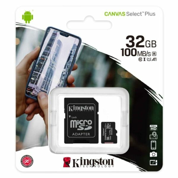 Карта памяти Kingston Canvas Select Plus microSDHC (SDCS2/32GB)