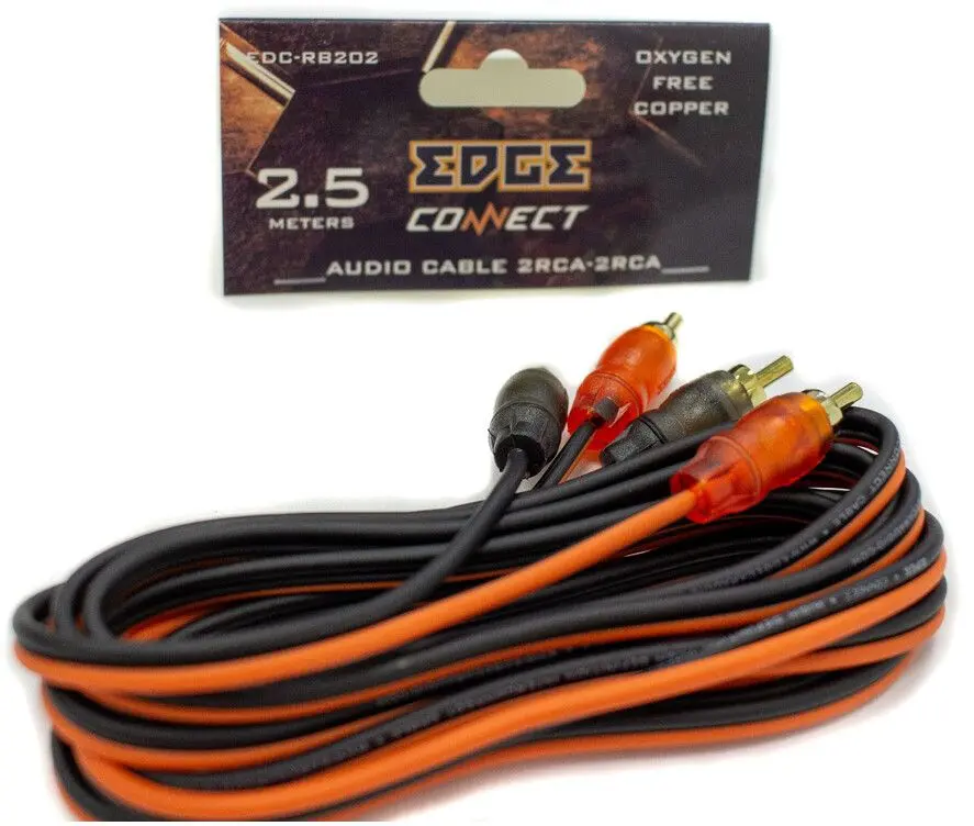 EDGE EDC-RB202 - межблочный кабель 2.5м (2RCA-2RCA)