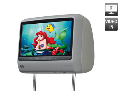 Подголовник со встроенным LCD монитором 9" AVIS AVS0944BM (серый)