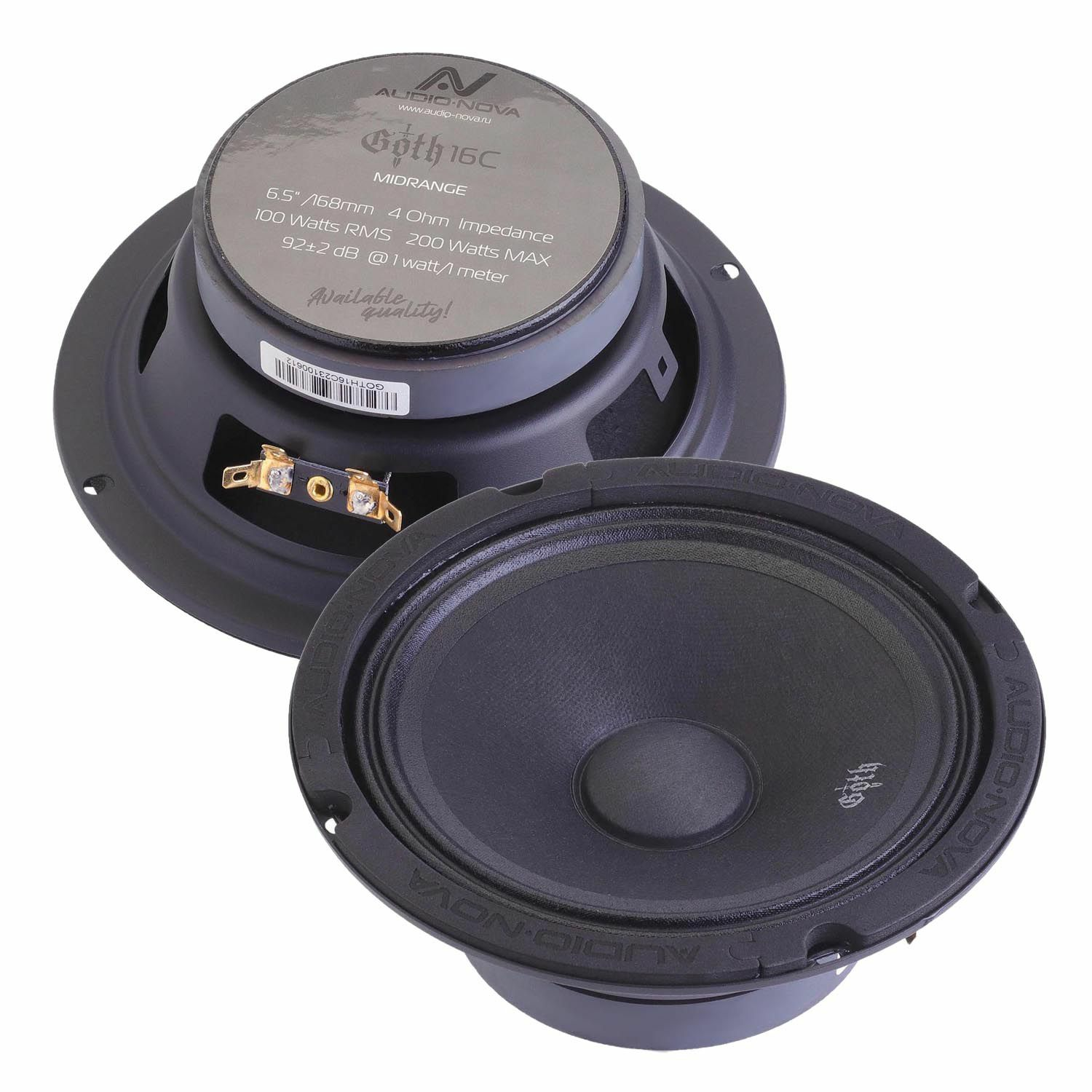 Акустика Среднечастотная АС Audio Nova GOTH 16C. 16.5 см (6.5 дюйм.), Мощность динамиков 100 Вт (номинальная), 200 Вт (максимальная).