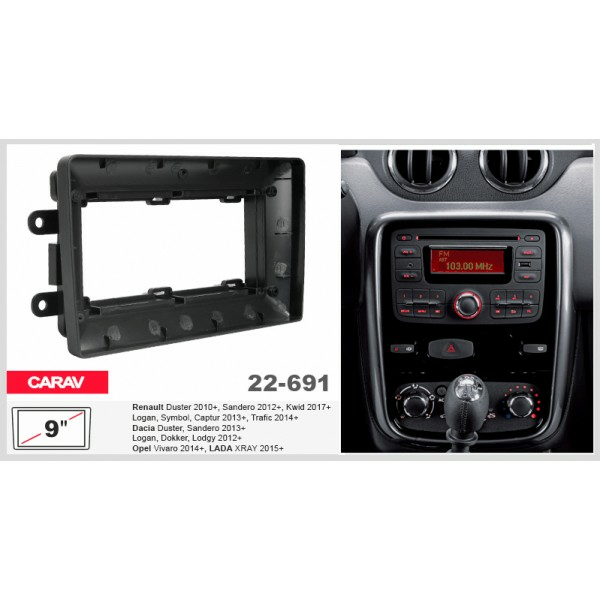 CARAV 22-691 - RENAULT / DACIA / NISSAN / LADA (9")