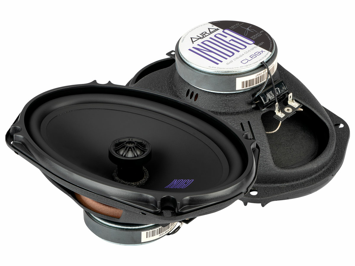 Акустика коаксиальная Aura INDIGO-CL69X. овальный 15x23 см (6x9 дюйм.), Мощность динамиков 81 Вт (номинальная), 161 Вт (максимальная).