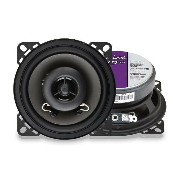 Акустика коаксиальная Kicx PD 100. 10 см (4 дюйм.), Мощность динамиков 30 Вт (номинальная), 100 Вт (максимальная).