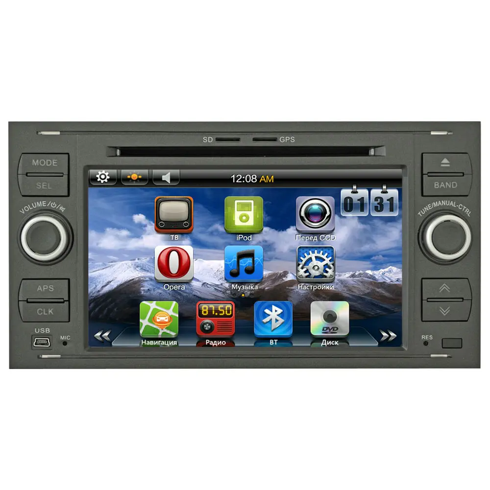 Swat SHR-3033 - Штатная магнитола FORD Focus 2, C-Max, Fusion, Fiesta 05+; S-Max, Kuga, Transit (Green)
