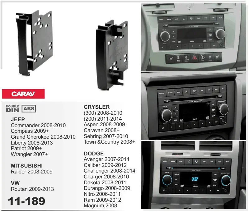 CARAV 11-189 - Chrysler 300, Town&Country, Dodge, VW Routan,