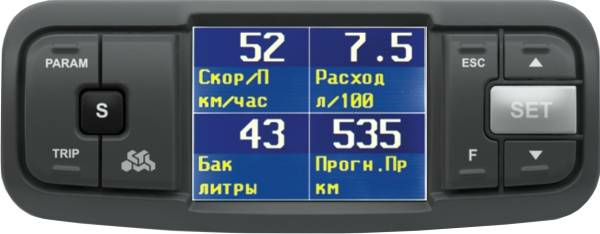Multitronics VC735 <br/>Бортовой компьютер Multitronics VC735 <br />
 <br />
Предназначен для установки на инжекторные бензиновые и дизельные автомобили. Крепится на лобовое стекло. <br />
 <br />
Новая аппаратная реализация <br />
Бортовой компьютер “MULTITRONICS VC735” построен на новом процессоре и имеет другую аппаратную реализацию, в отличие от модели “MULTITRONICS VC730”.  <br />
<br />
Легкая установка <br />
Возможность подключения бортового компьютера только к колодке диагностики автомобиля (для большинства автомобилей). <br />
<br />
Расширение функционала <br />
Функциональность бортового компьютера может быть увеличена с помощью дополнительного расширителя сигналов Multitronics РШ-1 (опция) -  подключение к автомобилям без разъема OBD-2:  ГАЗ до 1998 г.в. (Евро-2), в универсальном режиме (для подключения к форсунке и датчику скорости), а также для подключения к газовому оборудованию для активации режима "Газ / Бензин". <br />
<br />
Цветной дисплей <br />
Цветной TFT дисплей 2.4 дюйма разрешением 320х240 и рабочей температурой от -20 градусов. Цветовое оформление дисплеев может быть настроено пользователем индивидуально (по RGB каналам). Четыре предустановленные цветовые схемы с быстрым переключением. <br />
<br />
Мультидисплеи <br />
Дисплеи х 1 параметр, 6 настраиваемых дисплея х 4 параметра, 4 настраиваемых дисплея х 7 параметров, 3 настраиваемых дисплея х 9 параметров, 7 дисплеев средних параметров х 7 параметров, 2 дисплея парктроника, 3 горячих меню х 10 функций. <br />
<br />
32-разрядный процессор <br />
Мощный 32-разрядный процессор обеспечивает большую точность и скорость работы. <br />
<br />
Универсальное крепление <br />
Бортовой компьютер может быть легко установлен на лобовое стекло автомобиля. Крепление позволяет отрегулировать прибор в 2-х плоскостях и обеспечит нулевой уровень вибрации. <br />
<br />
Поддержка протоколов <br />
Бортовой компьютер поддерживает большое количество универсальных и оригинальных протоколов диагностики автомобилей. Это позволяет установить его на большинство автомобилей. Даже если протокол диагностики автомобиля не поддерживается, всегда можно подключиться к датчику скорости и форсунке и задействовать большинство функций. <br />
<br />
Расширенная диагностика <br />
До 200 параметров диагностики ЭБУ для множества оригинальных протоколов, включая паспорт, сервисные записи ЭБУ на уровне диагностического сканера. Чтение данных стоп-кадра (до 40 параметров) при возникновении ошибки в работе системы, состояния контрольных систем автомобиля из оригинального протокола без переключения в протокол OBD-2. Диагностика не только ошибок, но и параметров АБС, электропакета и других дополнительных систем. <br />
<br />
Простая настройка <br />
Большую часть настроек можно редактировать и сохранять при помощи программы с обычного персонального компьютера (при подключении стандартным кабелем mini-USB). <br />
<br />
Перенос статистики поездок на ПК <br />
Статистика поездок может быть перенесена на персональный компьютер и импортирована в различные программы для дальнейшего анализа и ведения статистики за продолжительный период времени. <br />
<br />
Сохранение файла конфигурации на ПК <br />
Все настройки бортового компьютера могут быть сохранены в файл на ПК пользователя - это позволяет обмениваться конфигурационными файлами между пользователями идентичных автомобилей. Сделав все необходимые калибровки на одном автомобиле (калибровку расхода топлива, скорости, бака), готовый файл конфигурации можно передать другим пользователям аналогичных машин. <br />
<br />
Подключение до 2-х парковочных радаров <br />
Бортовой компьютер позволяет произвести подключение до 2-х парковочных радаров Multitronics PU-4TC одновременно (спереди и сзади). <br />
<br />
Предупреждение о неисправности сразу при ее возникновении <br />
При возникновении ошибки в ЭБУ автомобиля бортовой компьютер сразу же предупредит о факте ее возникновения. Таким образом, водитель сразу же будет проинформирован о нештатной работе систем автомобиля. <br />
<br />
“Горячие меню” (быстрый вызов “любимых функций”) <br />
“Горячие меню” позволяют осуществить быстрый доступ к функциям, расположенным в “Дисплее установок”. Пользователь может по своему усмотрению настроить состав “Горячих меню” (до 10 функций каждое) и нажатием всего одной кнопки вызывать список функций и настроек, находящихся в различных местах “Дисплея установок”. Существует три независимых “Горячих меню” для дисплеев Параметры, Средние и Парковка. <br />
<br />
Журналы поездок и заправок <br />
Журналы средних параметров на 20 поездок и 20 заправок. <br />
<br />
“Контроль качества топлива” <br />
С высокой точностью отслеживается изменение расхода топлива или длительности впрыска. При изменении выводится предупреждение и числовое значение ухудшения / улучшения качества топлива (в процентах к эталону). <br />
<br />
“Эконометр” <br />
Позволяет устанавливать значение пробега на остатке топлива в баке и контролировать стиль поездки (расход топлива). На основании установленного пробега, средней скорости и расчетного расхода топлива, эконометр указывает время прибытия и отклонение от установленного пробега. <br />
<br />
“Габариты” / “Газовое оборудование” <br />
Бортовой компьютер предупредит как о невключенном ближнем свете при начале поездки, так и о невыключенных габаритах после окончания поездки. Возможно использование бортового компьютера совместно с газовым оборудованием: максимально точный расчет расхода топлива с учетом отдельной поправки для газа. <br />
<br />
Обновление через интернет <br />
Бортовой компьютер поддерживает самостоятельное обновление программного обеспечения с помощью встроенного разъема mini-USB с возможностью запоминания и переноса настроек в новые версии. <br />
