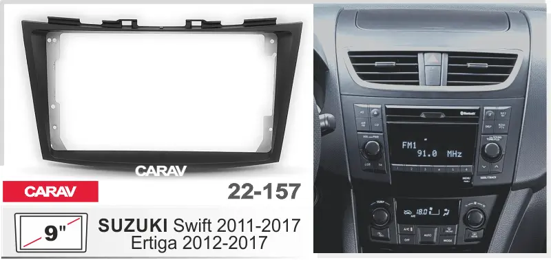 CARAV 22-157 - SUZUKI Swift 2011-2017; Ertiga 2012-2017 (9")
