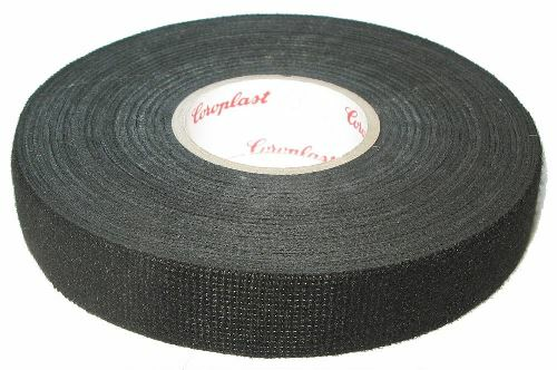Изолента тканевая с ворсом Coroplast 8550 (19мм x 25м, черная)