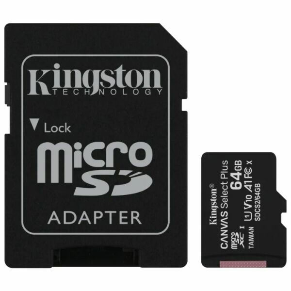 Карта памяти Kingston Canvas Select Plus microSDXC (SDCS2/64GB)