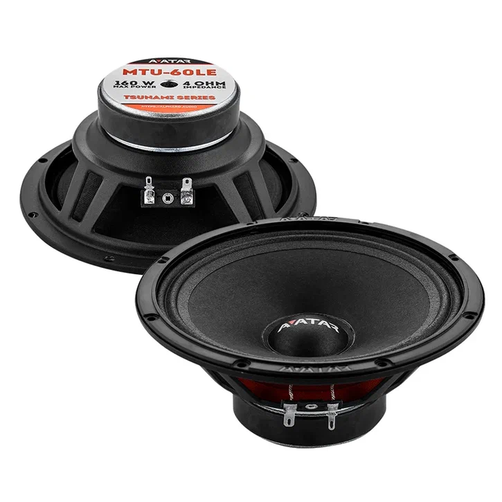 Акустика Среднечастотная АС Avatar MTU-60LE. 16.5 см (6.5 дюйм.), Мощность динамиков 80 Вт (номинальная), 160 Вт (максимальная).