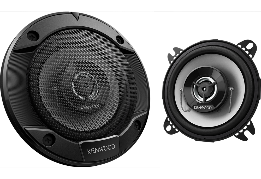 Акустика коаксиальная Kenwood KFC-S1066. 10 см (4 дюйм.), Мощность динамиков 21 Вт (номинальная), 220 Вт (максимальная).