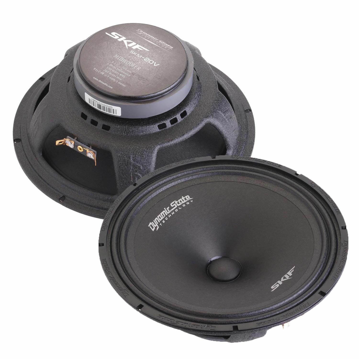 Акустика Мидбас Dynamic State SKIF SKM-20V. 20 см (8 дюйм.), Мощность динамиков 130 Вт (номинальная), 260 Вт (максимальная).