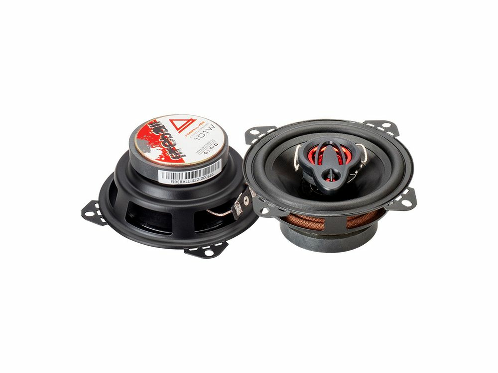Акустика коаксиальная Aura FIREBALL-422. 10 см (4 дюйм.), Мощность динамиков 51 Вт (номинальная), 101 Вт (максимальная).