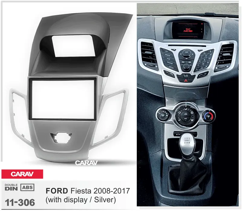 CARAV 11-306 - FORD Fiesta 2008-2017 (с штатным дисплеем / серебро)