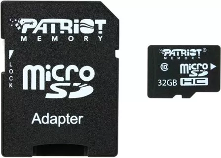 Карта памяти Patriot microSDXC LX Series (Class 10) 32GB + адаптер [PSF32GMCSDHC10]