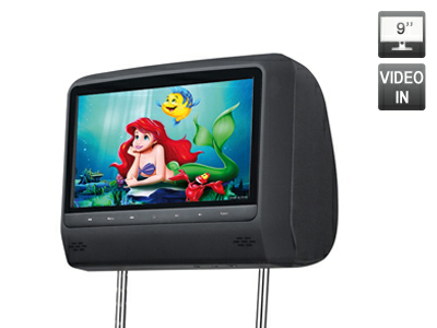 Подголовник со встроенным LCD монитором 9" AVIS AVS0944BM (черный)