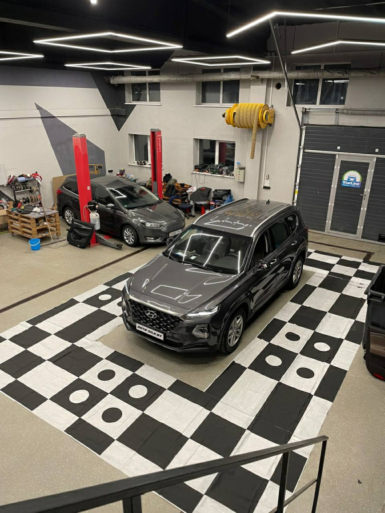 калибровка камер кругового обзора 360 в Hyundai Santa Fe калибровка камер кругового обзора 360 в Hyundai Santa Fe