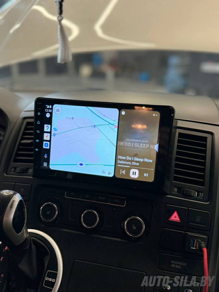 новый экран с поддержкой Carplay Androi auto в Volkswagen T5