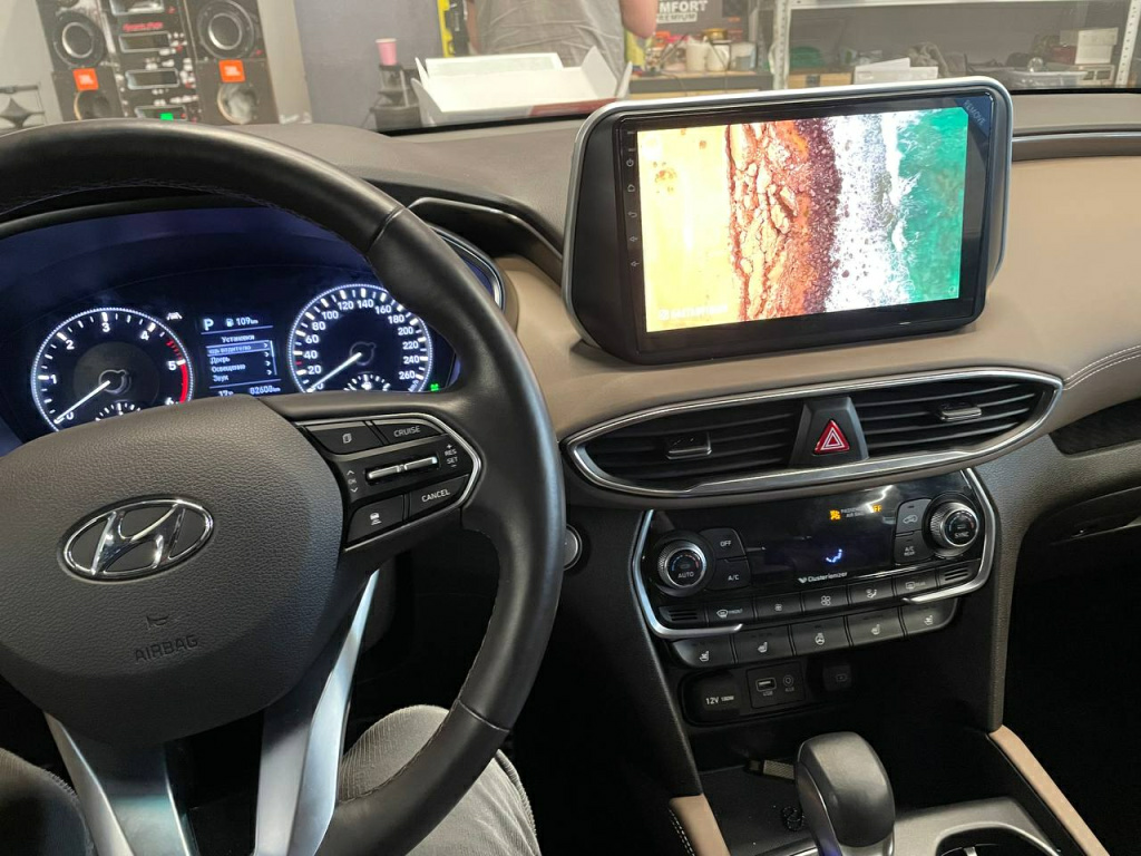 Установка магнитолы андроид в Hyundai Santa Fe Установка магнитолы андроид в Hyundai Santa Fe
