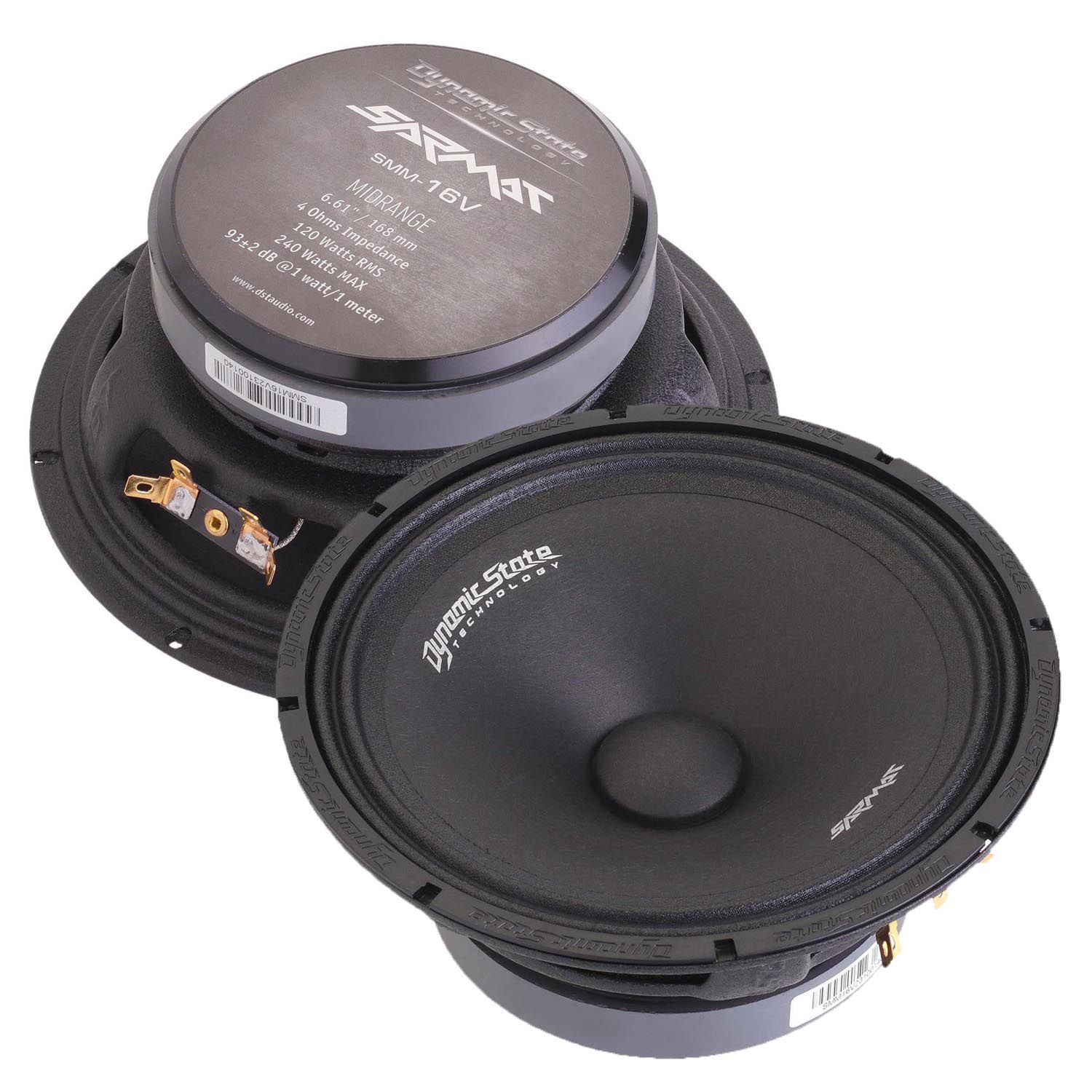 Акустика Среднечастотная АС Dynamic State SARMAT SMM-16V. 16.5 см (6.5 дюйм.), Мощность динамиков 80 Вт (номинальная), 160 Вт (максимальная).