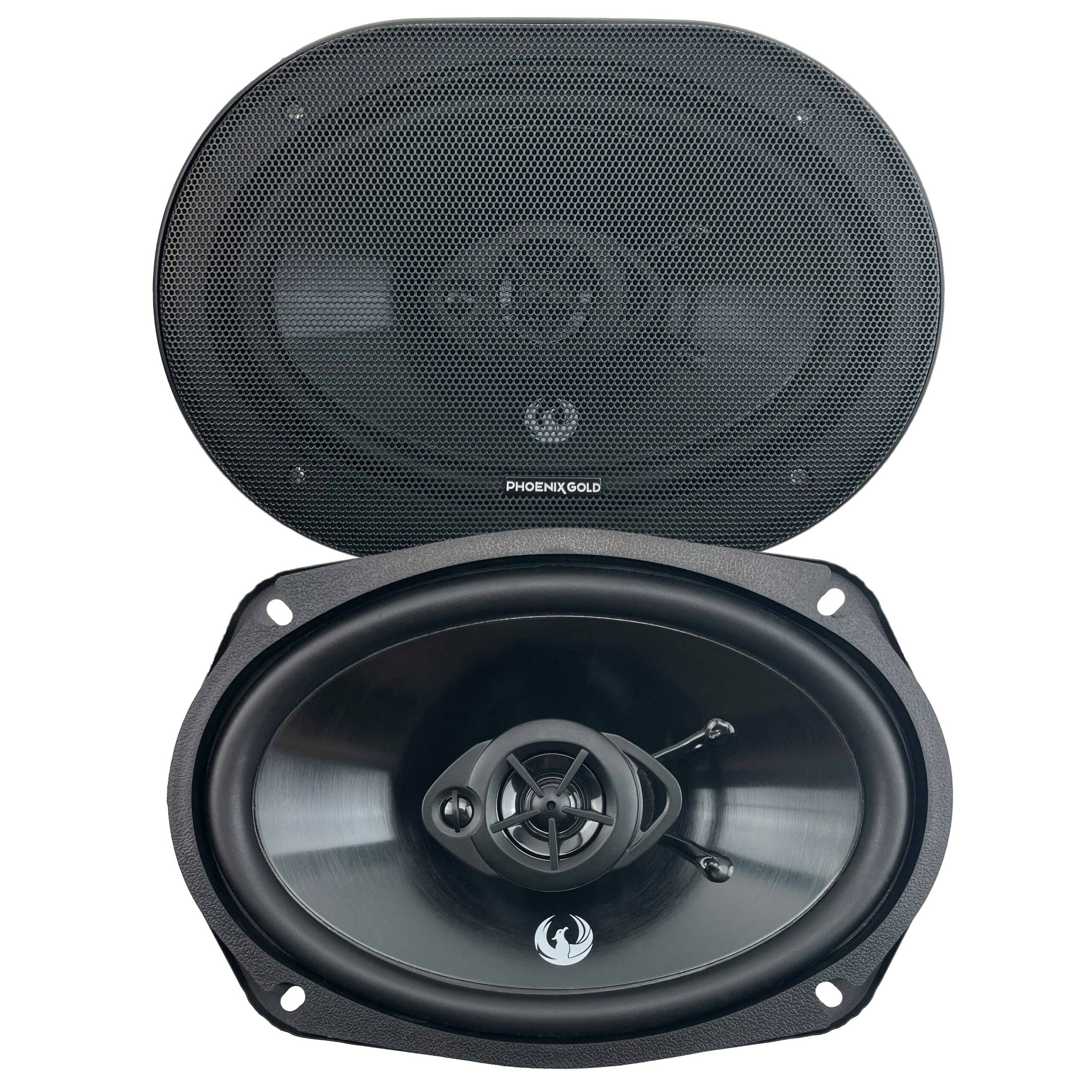 Акустика коаксиальная Phoenix Gold Z69CXi. овальный 15x23 см (6x9 дюйм.), Мощность динамиков 55 Вт (номинальная), 220 Вт (максимальная).
