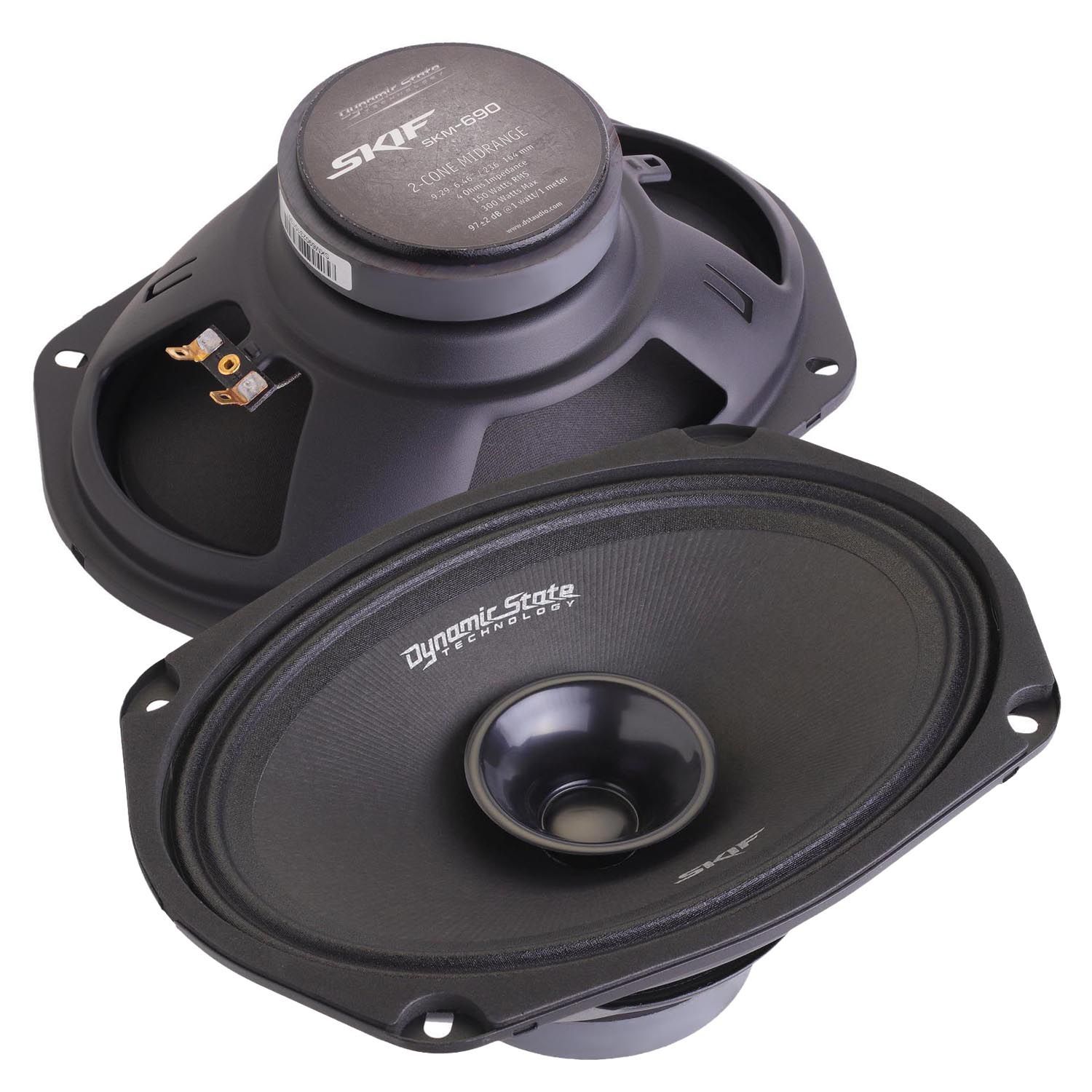 Акустика Среднечастотная АС Dynamic State SKIF SKM-690. овальный 15x23 см (6x9 дюйм.), Мощность динамиков 60 Вт (номинальная), 120 Вт (максимальная).